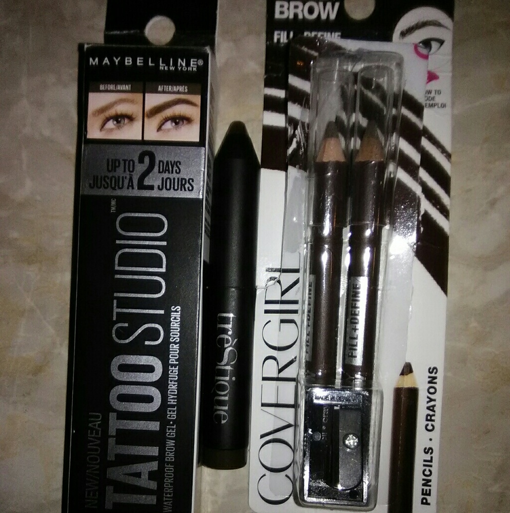 NWOT Dark Brown Brow Set